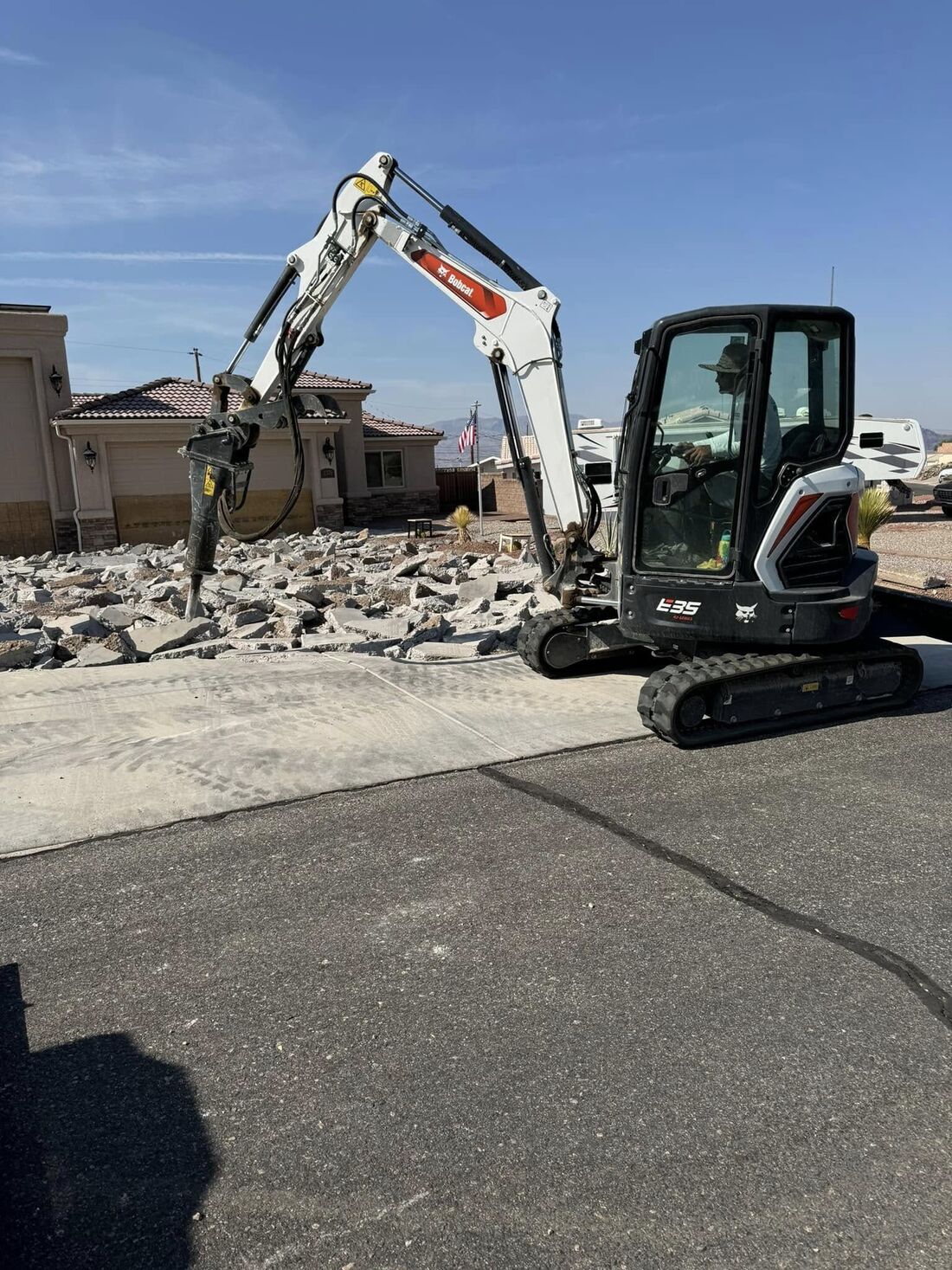 Excavation and site prep by Havasu Pavers in Lake Havasu City